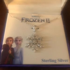 Frozen II sterling silver CZ snowflake necklace